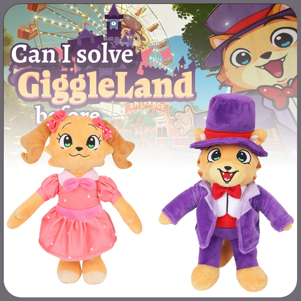 

27cm Giggleland Plush Elliot and Ella Plush Toys Movie Stuffed Animals Cat Dogs Toy Birthday Gifts Toys for Kids Halloween Gifts