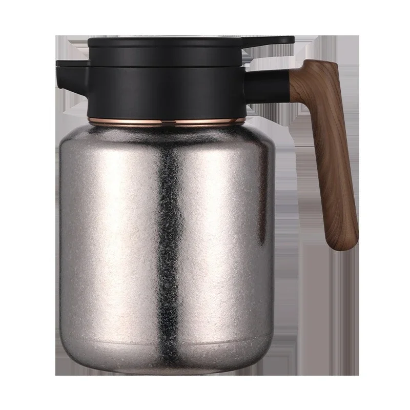 غلاية إبريق شاي من التيتانيوم النقي سعة كبيرة وعاء عازل للحرارة إبريق شاي منزلي للتخمير وعاء من التيتانيوم #5