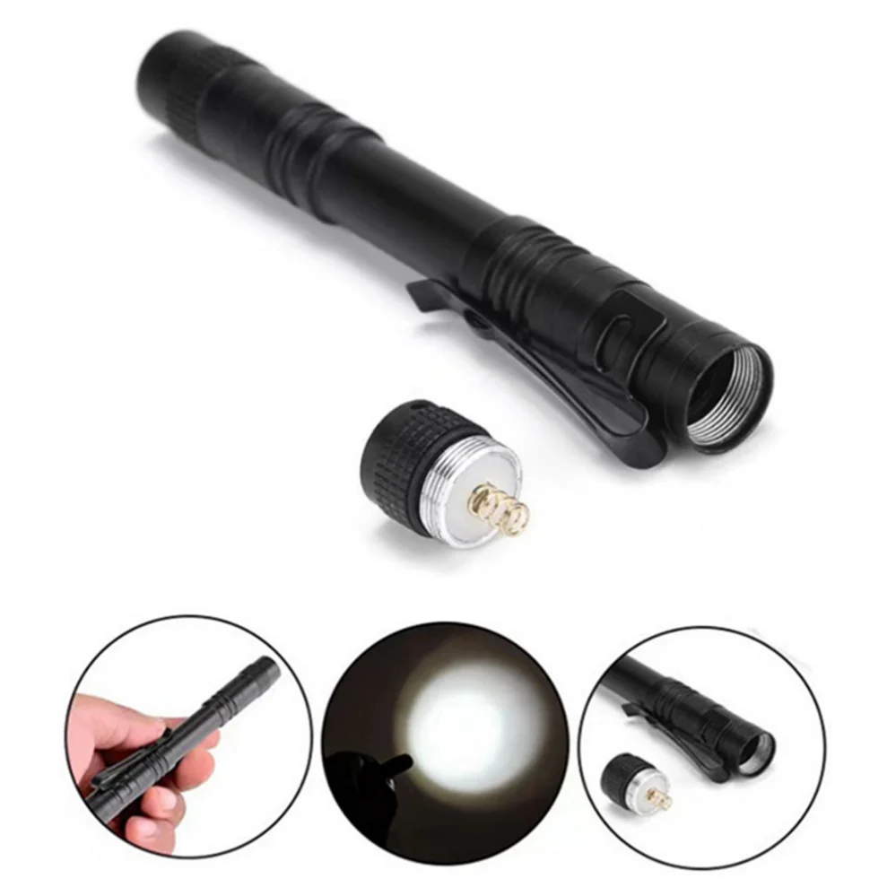 10pcs Mini Portable LED Flashlight Pocket Ultra Bright High Lumens Handheld Pen Light Torch for Camping Outdoor Emergency