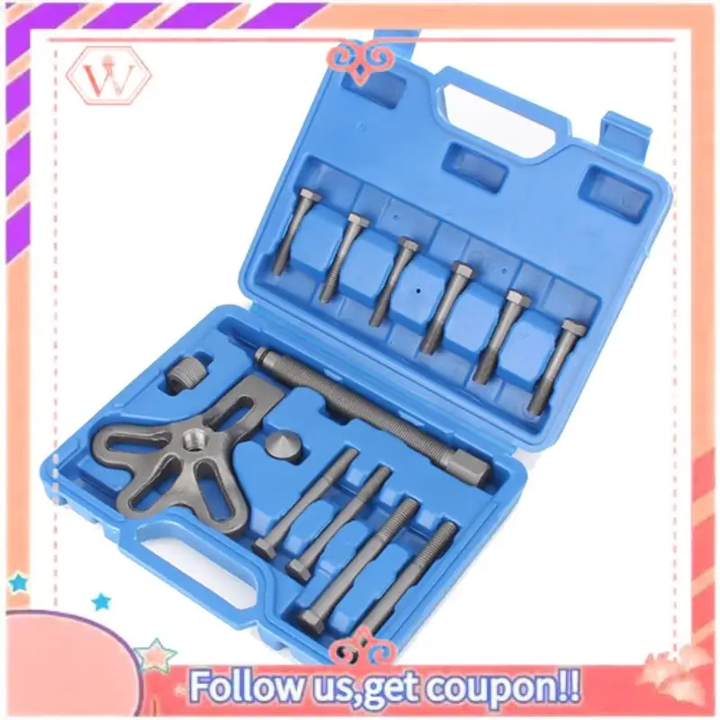 

Durable 13 PCS Harmonic Balancer Gear Pulley Crankshaft Tool Kit Disassembly Removal Tool Set