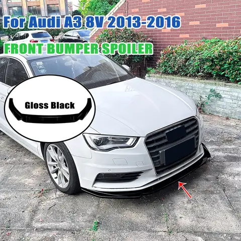 자동차 앞 범퍼 앞 하부 립 스포일러 외부 가드 장식 커버 액세서리 Audi A3 8V 표준 버전 2013-2016