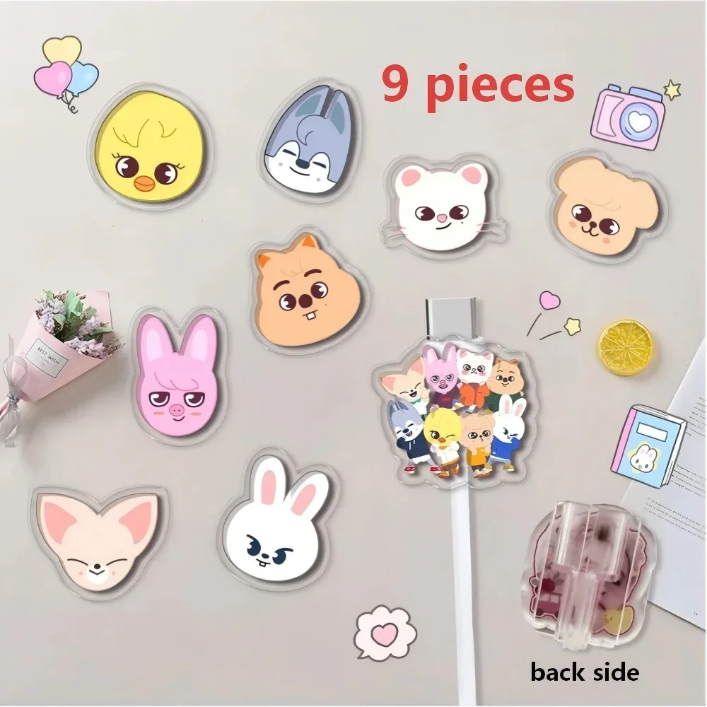 

New Stray Kids KPOP Star SKZOO Cute Acrylic Data Cable Protective Cover, Accessories, Toys, and Gifts.