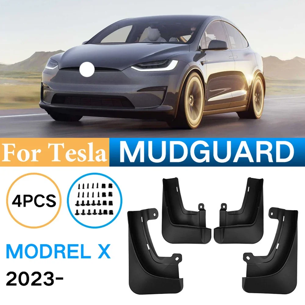 

2PCS High quality MudFlaps For Tesla Model X 2023 Mud Flaps Splash Guard Mudguards Front Rear Fender Car Accessories