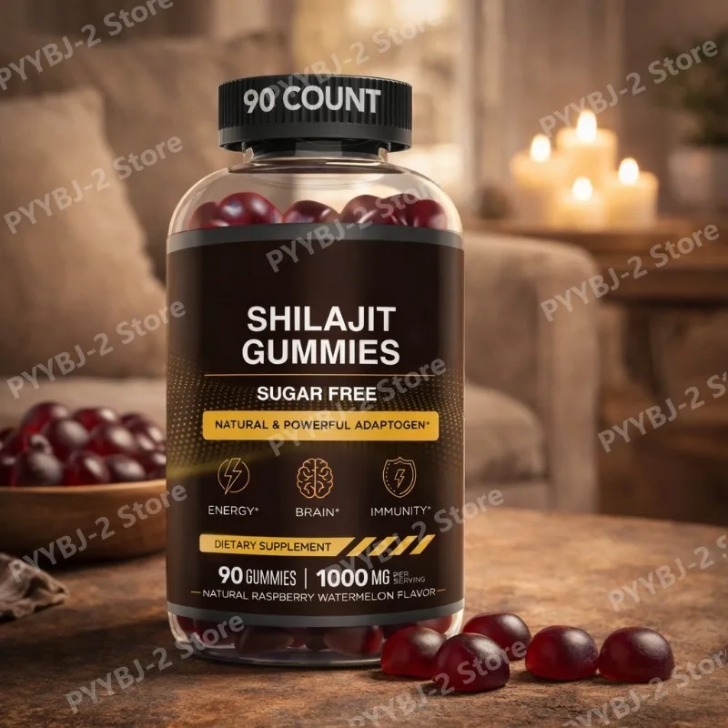

Shilajit Gummies Contain 1000mg Pure Xilaizhi Resin Support Energy Brain & Immunity Supplement Natural Berry Flavor 90 Count