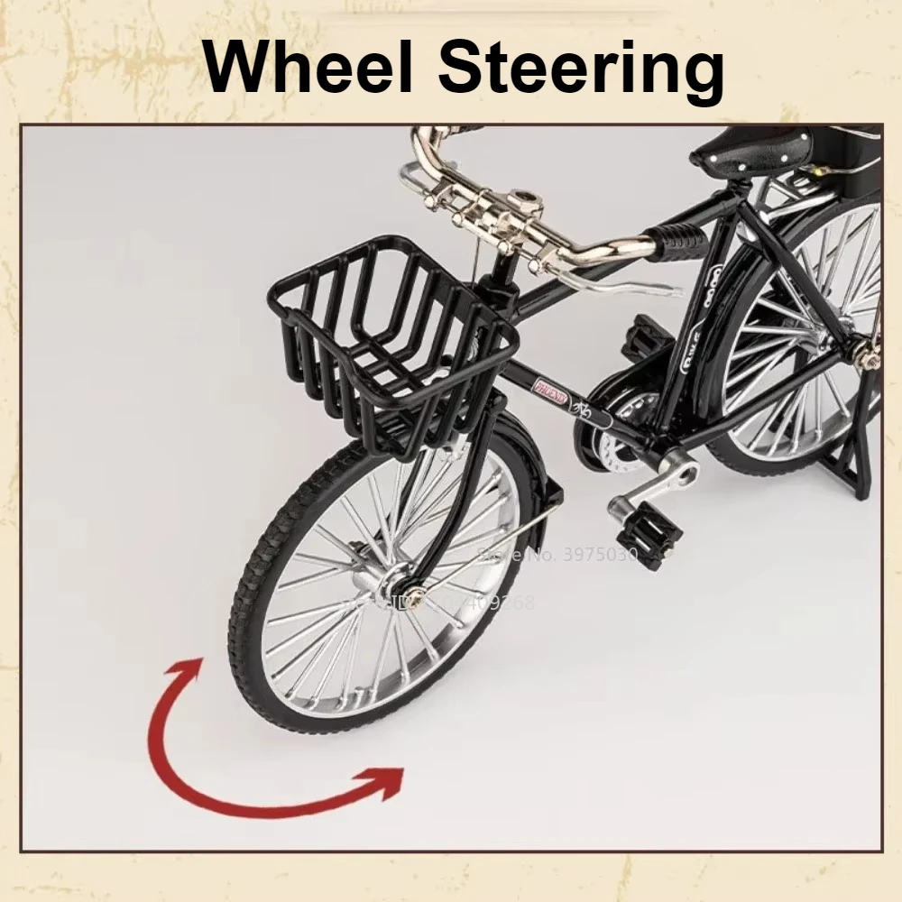 1:8 عربة الشواء دراجة هوائية جبلية لعبة مجسمة سيارة الربط التوجيه سبيكة دييكاست قابل للسحب ترايبود على الطرق الوعرة دراجة هدية للطفل