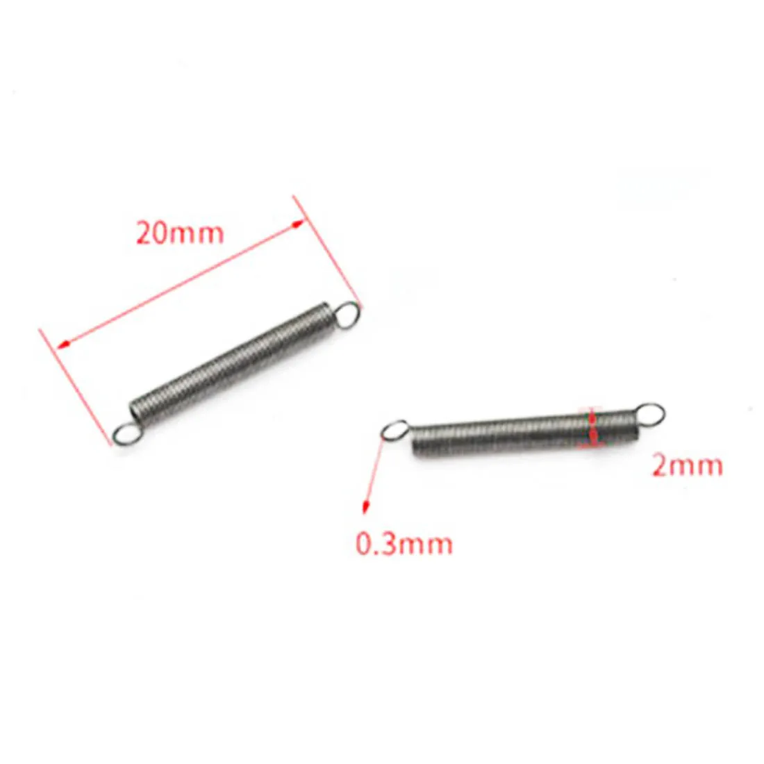 10pcs Stainless Steel Tension Spring 0.3mm Wire Diameter Extension Springs with Tring Mini Type Wholesale New