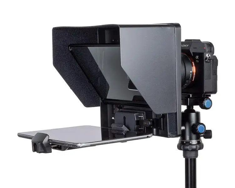 TP10 Portable 10-inch Folding Teleprompter Supports up to 11-inch Smartphone/Tablet Prompt Smartphone Shooting