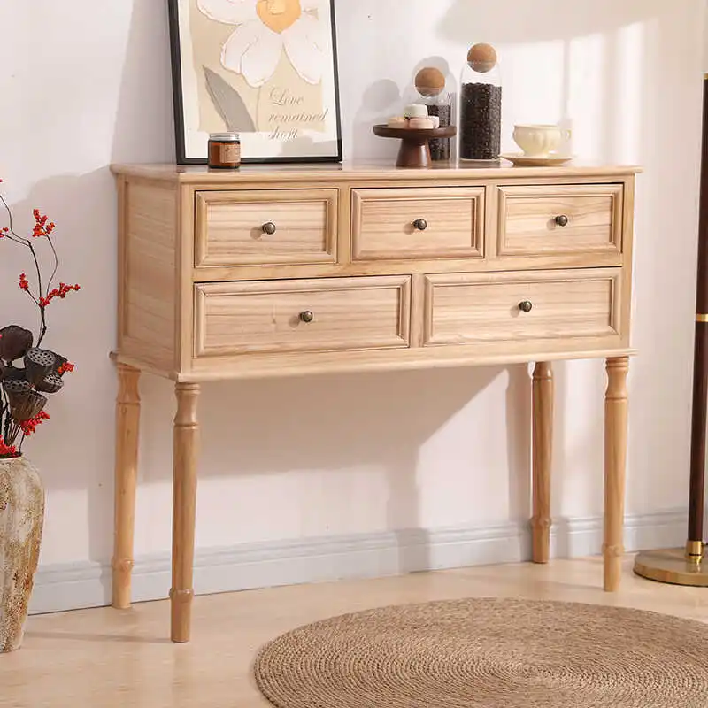 Entrance cabinet Solid wood storage locker, foyer cabinet, bedroom, living room against the wall, small cabinet table, aisle dec