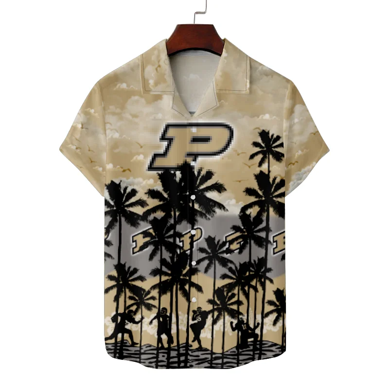 

Baseball Ball Sport Wear Shirts Summer Men's Custom Digital Print Short Sleeve Hawaiian Shirt