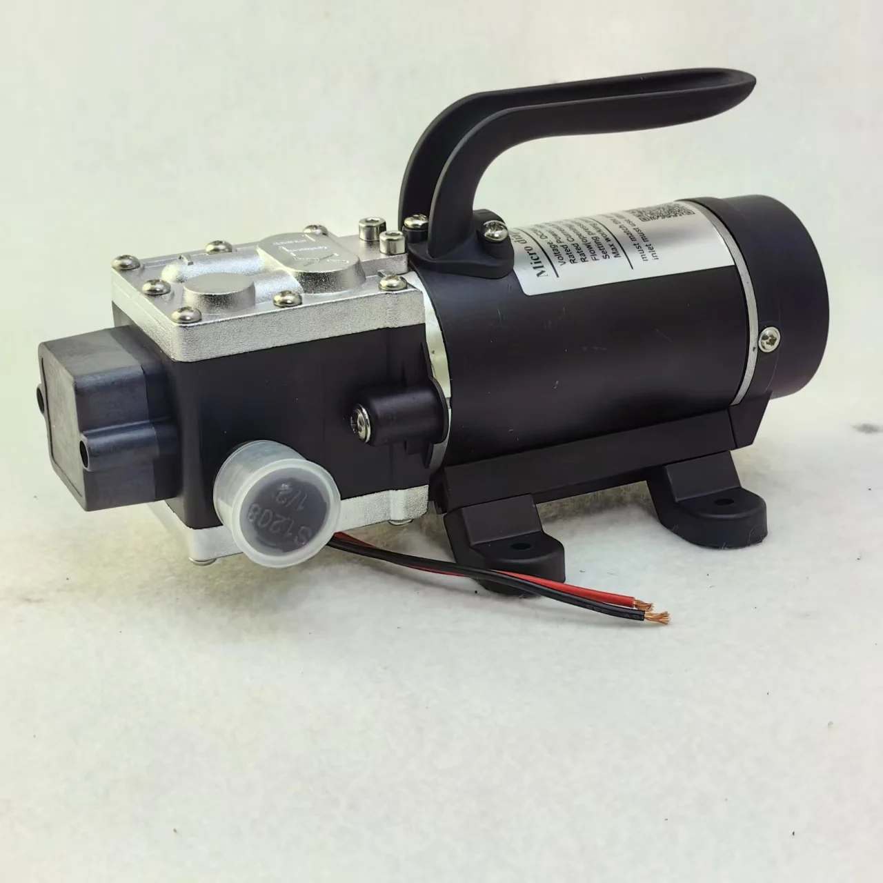 24V 12L/min Pipeline Pressure Test Pump Floor Heating Cleaning Pump PPR Water Pipe Pressure Measuring Pump 160W 15Bar