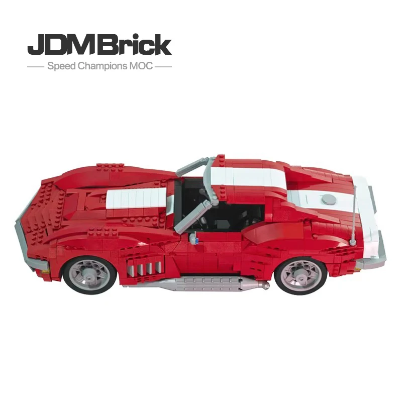 MOC-13960 Adult puzzle small particle brick building block creative assembly sports car racing model parts package gift set