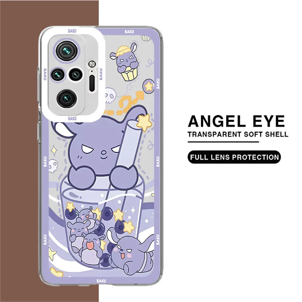 Cover Kuromi Cinnamoroll Phone Case for Redmi Note 11S 9 10S 11 Pro 12 Pro Plus 5G 10 12S 9S 10 Pro 12 TPU Bag Clear Silicone