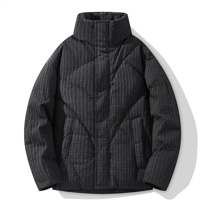 แจ็คเก็ตยูนิเซ็กซ์แฟชั่นฤดูหนาวใหม่ สไตล์ลำลอง ธุรกิจ วัยรุ่น คอตั้ง ทรงหลวม กันลม แจ็คเก็ตคู่รัก แจ็คเก็ตดาวน์อเนกประสงค์ สีพื้น