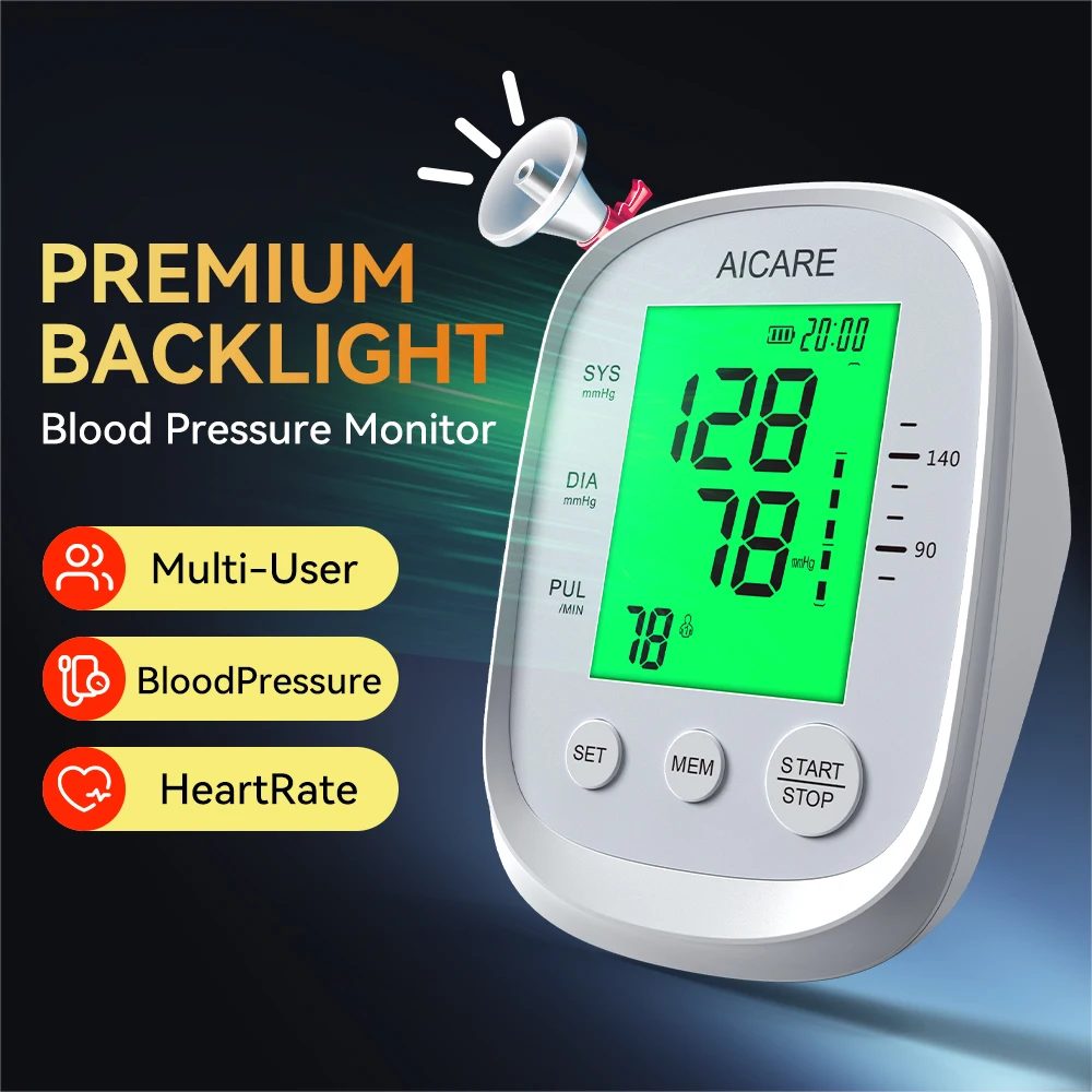 Aicare Bloeddrukmeter Bovenarm Bloeddrukmeter Digitale Tonometer Automatische Bp Medische