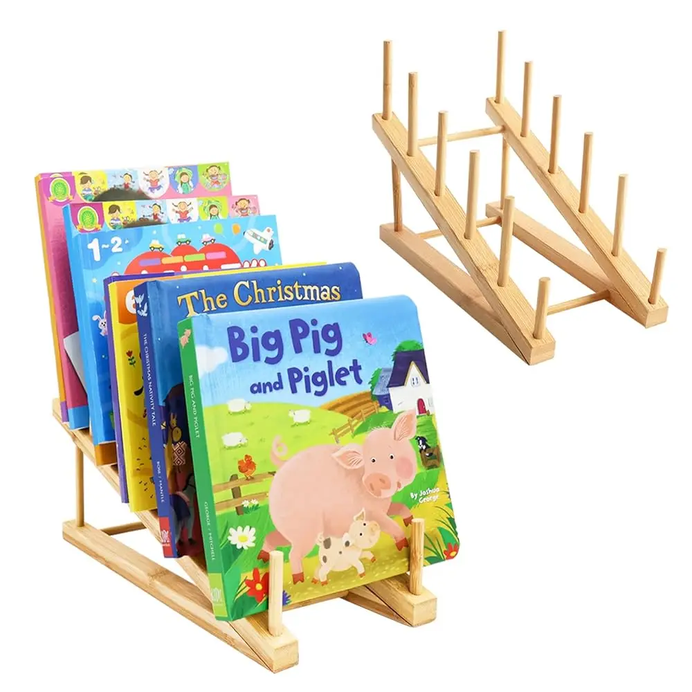 

2 Pcs Bookshelf For Kids Room, Toddler Bookshelf, Mini Bookshelf, Desktop Shelf, Nursery Book Shelves, Wooden Kids Book Shelf