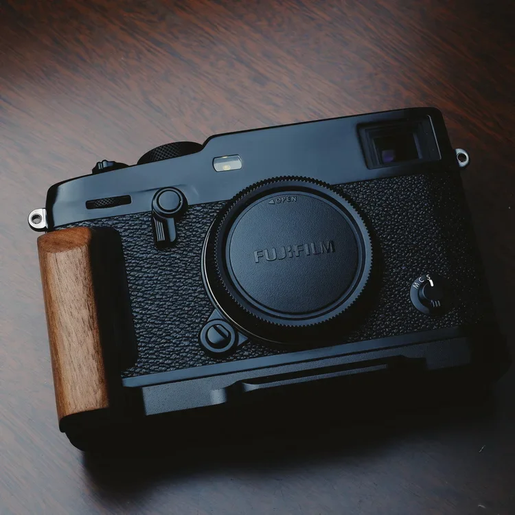 

Wood Hand Grip Bracket Quick Release L Plate For Fuji Xpro3 Fujifilm X PRO3