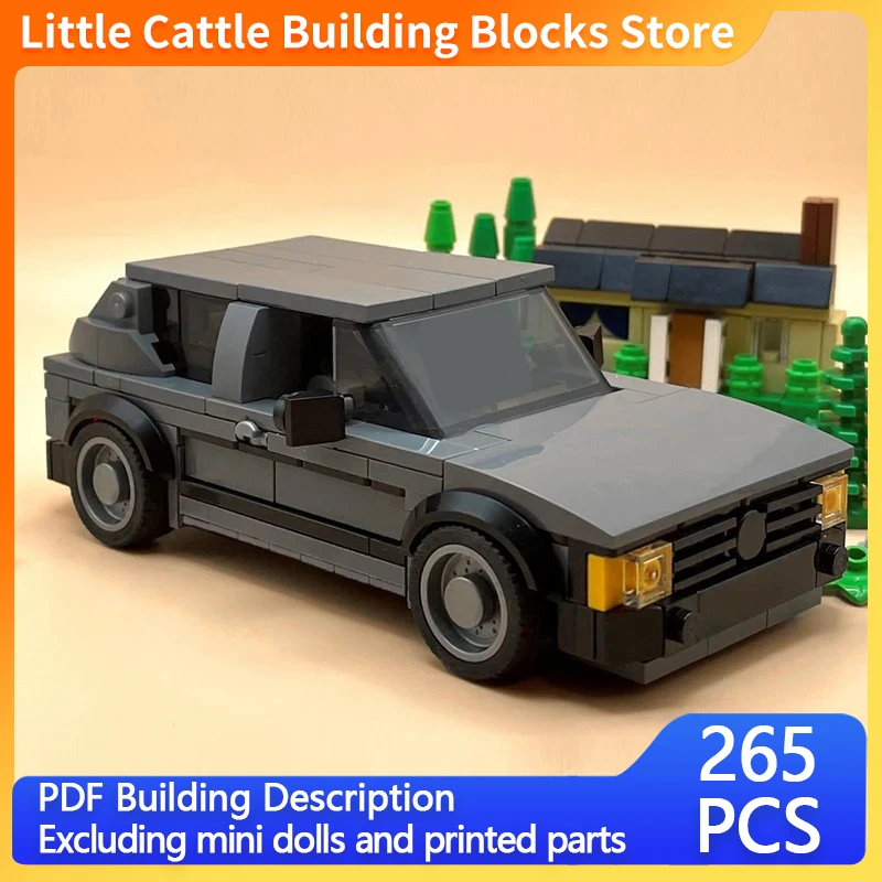 スピードハイパーカーモデル-moc-ビルディングレンガ車ウサギゴルフダークブルーシェードグレーモジュラーテクノロジーホリデー組み立てる子供のおもちゃスーツ