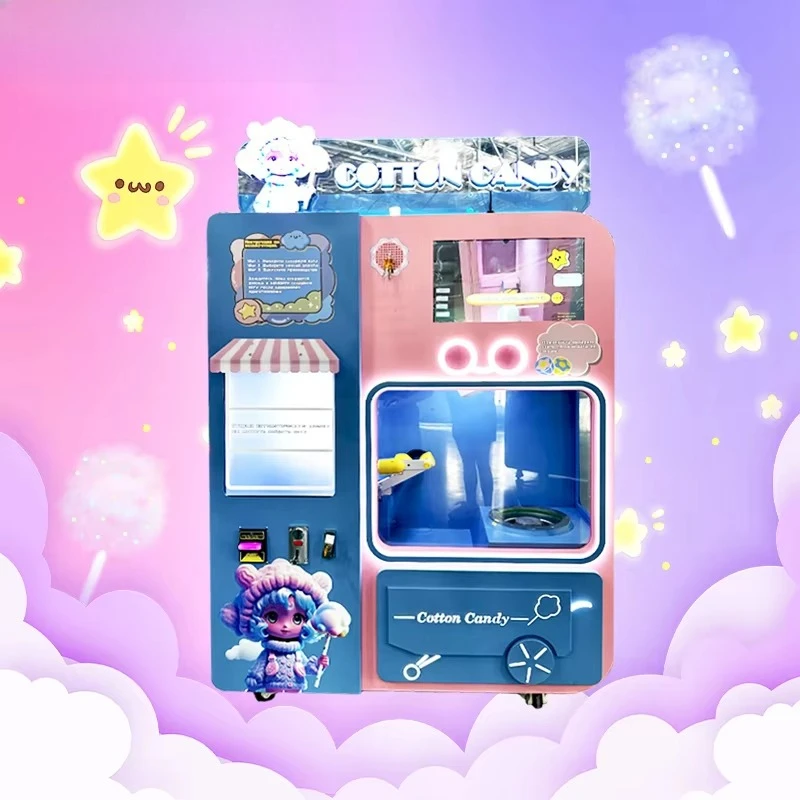 Customized Automated Cotton Candy Vendor Machine Smart App Control Modern Mall Commercial High Capacity Hot Sale 2025