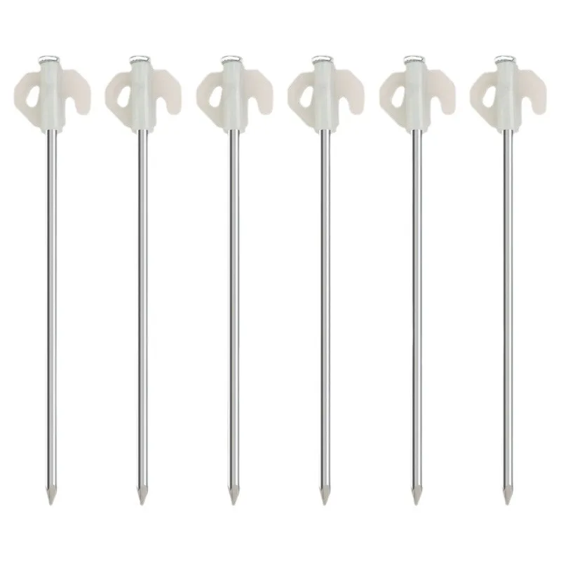 Quality Tent Nail 6Pcs Noctilucent Spikes With Hook Camping Tent Pegs Spikes For Hammock Camping Garden Awning Canopy Ground Na - view 6
