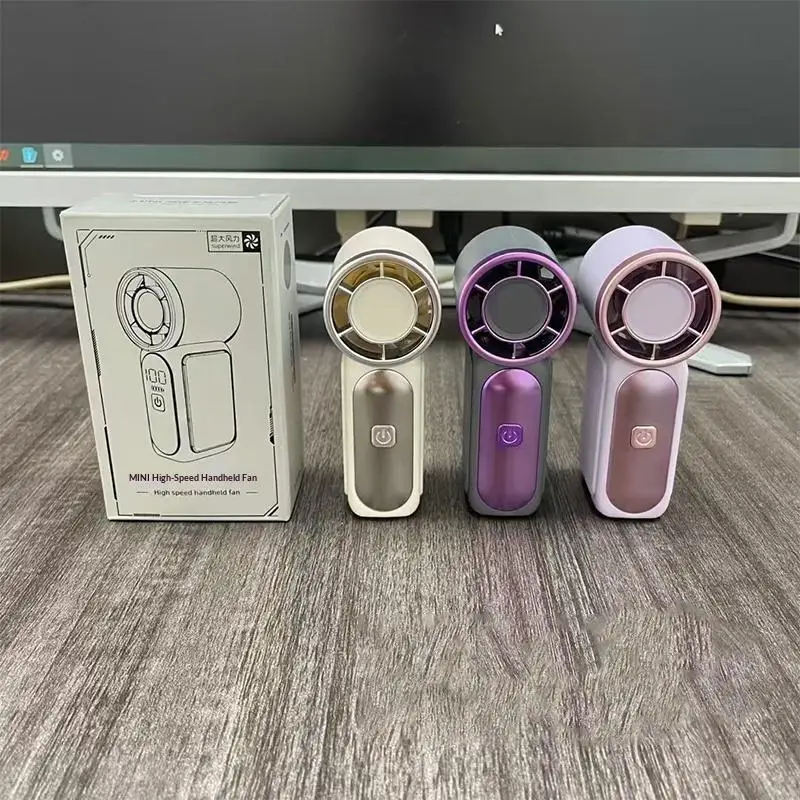 Type-C Mini Handheld Fan Portable Turbo Fan With 100 Wind Speed 3000mAh Cooling Blower Travel,R Cooling Device