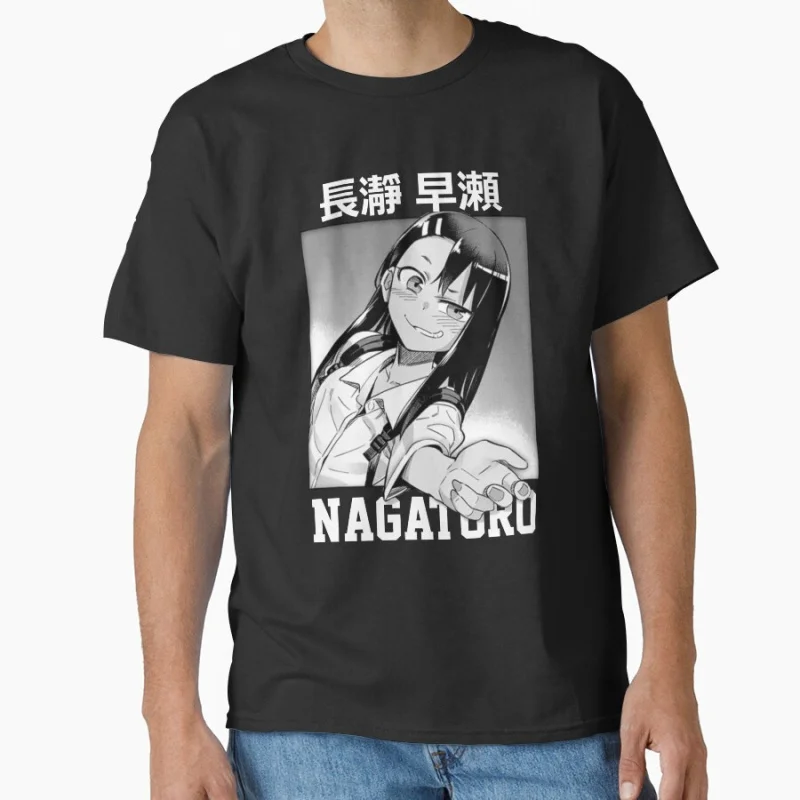 

Dont Toy With Me, Miss Nagatoro Hayase Black Ver. Anime T shirt Large size Tops Manga Graphic Print Y2k Clothes Cartoon Tee