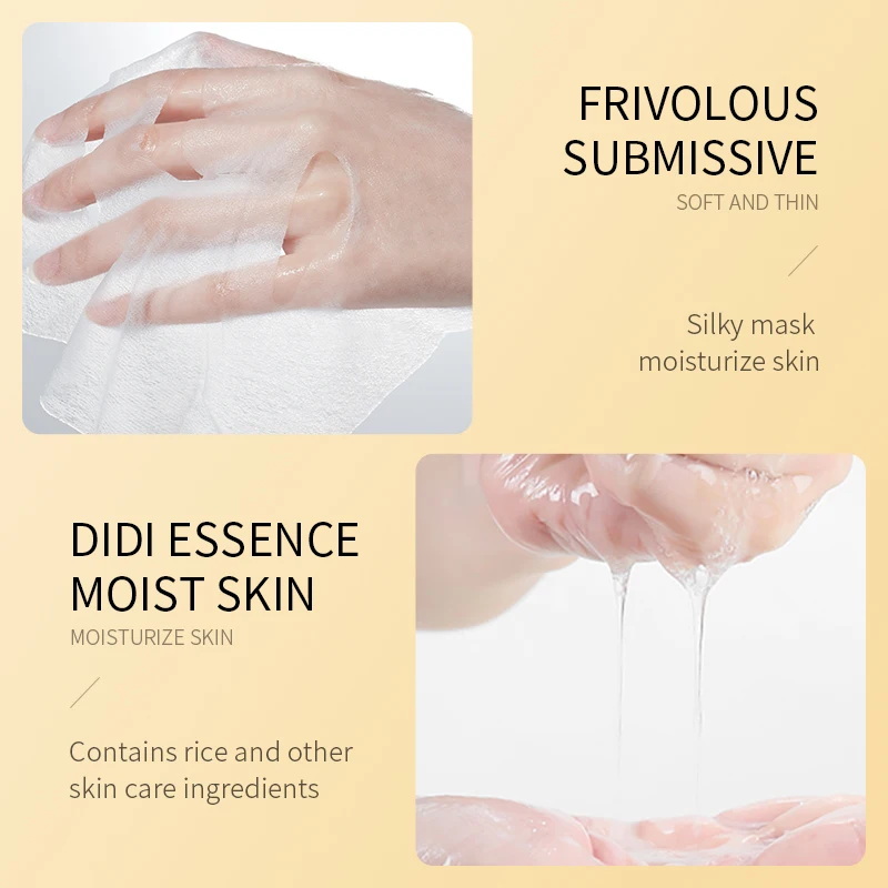 1/5/10/20pcs Rice Raw Pulp Facial Masks Moisturizing Firming Hydrating Face Mask Sheet Anti Wrinkle Mask Beauty Korean Skin Care view 6