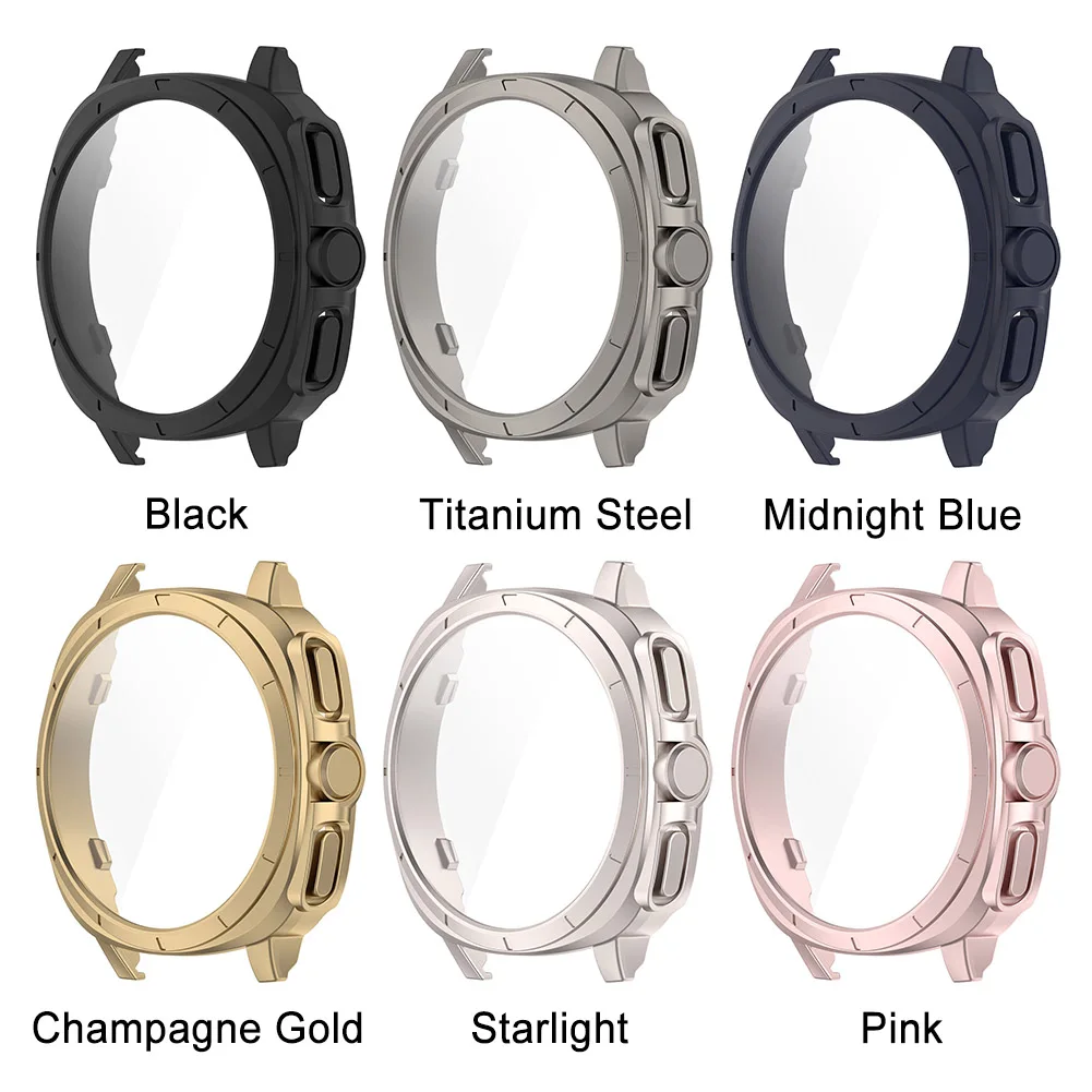 For Samsung Galaxy Watch 7 40mm 44mm PC Case+Tempered Glass Shockproof Bumper Full Cover Screen Protector Anti-Scratch Anti-Drop