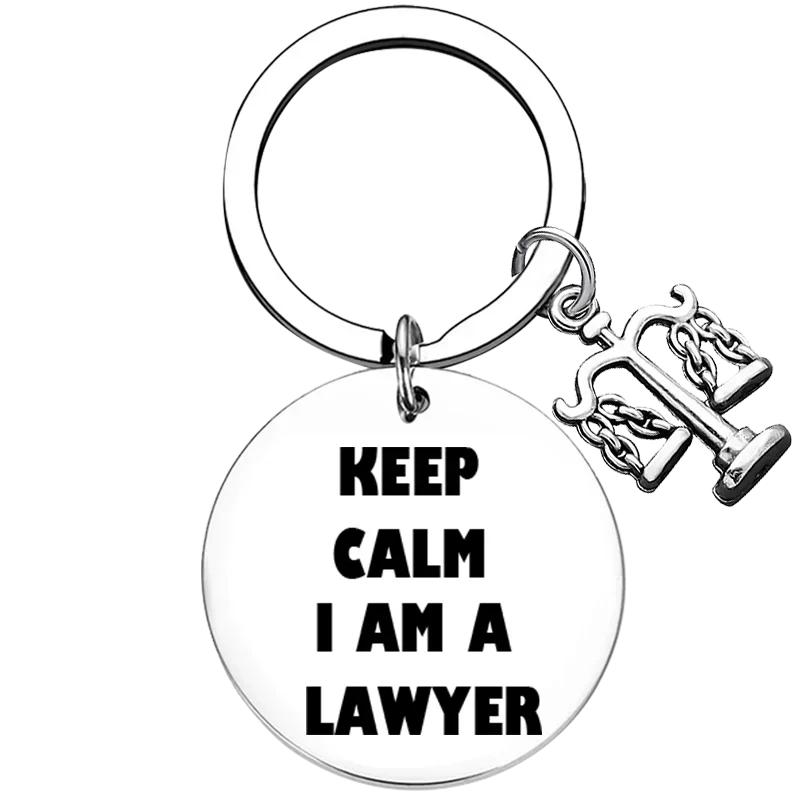 Keep Calm I'm A Lawyer Keychain Funny Law Profession Gift Key Chain Pendant Jewelry