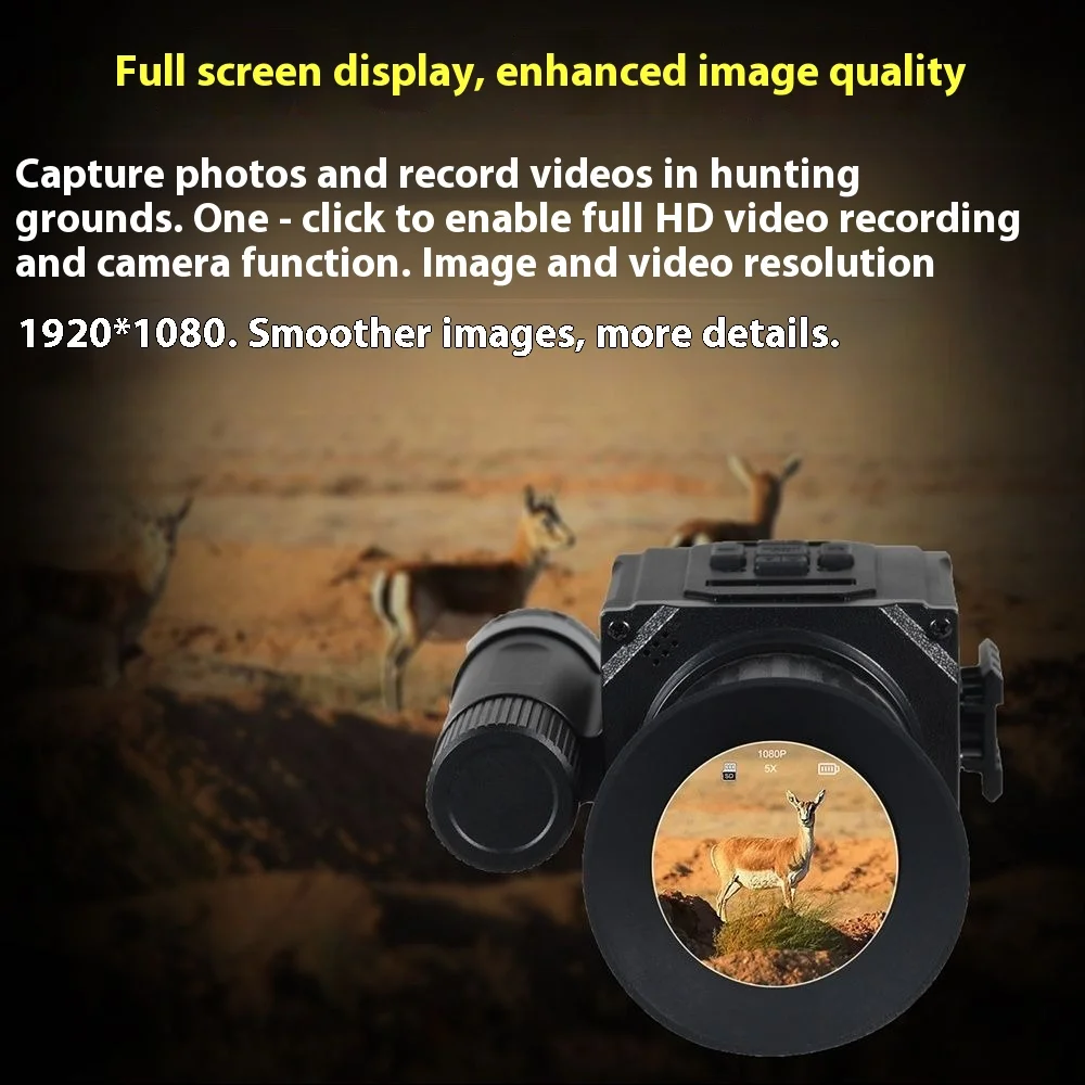 عرض ساخن لعام 2025 008 بالأشعة تحت الحمراء الرقمية AI تكبير للرؤية الليلية في الهواء الطلق بندقية الصيد البصر 1920*1080 يمكن رؤية ما يصل إلى 400 متر