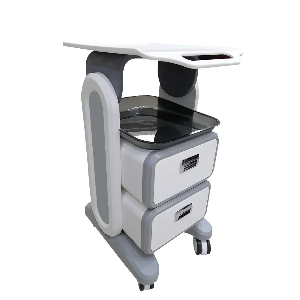 

Newest Aluminum Alloy Double Drawers Trolley for Portable HIFU Beauty Machine