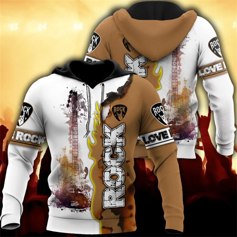 3D-gedruckte Kapuzenpullover mit Musiknoten-Motiv, Musikinstrumenten-Grafik, für Damen und Herren, lustig, neu, für Herbst und Winter, Sport- und Streetwear, Unisex-Sweatshirt. – Detail 6