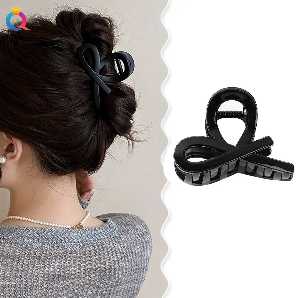 New Vintage Bow Tie Hair Claw Clips Durable Easy to Use Ponytail Hair Clamps Large Hairpin Hair Accessories