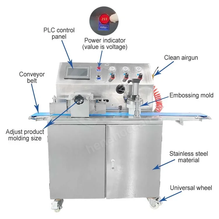 OCEAN Maamoul Shape Forming Stamping Pneumatic Press Mooncake Molding Machine Trade