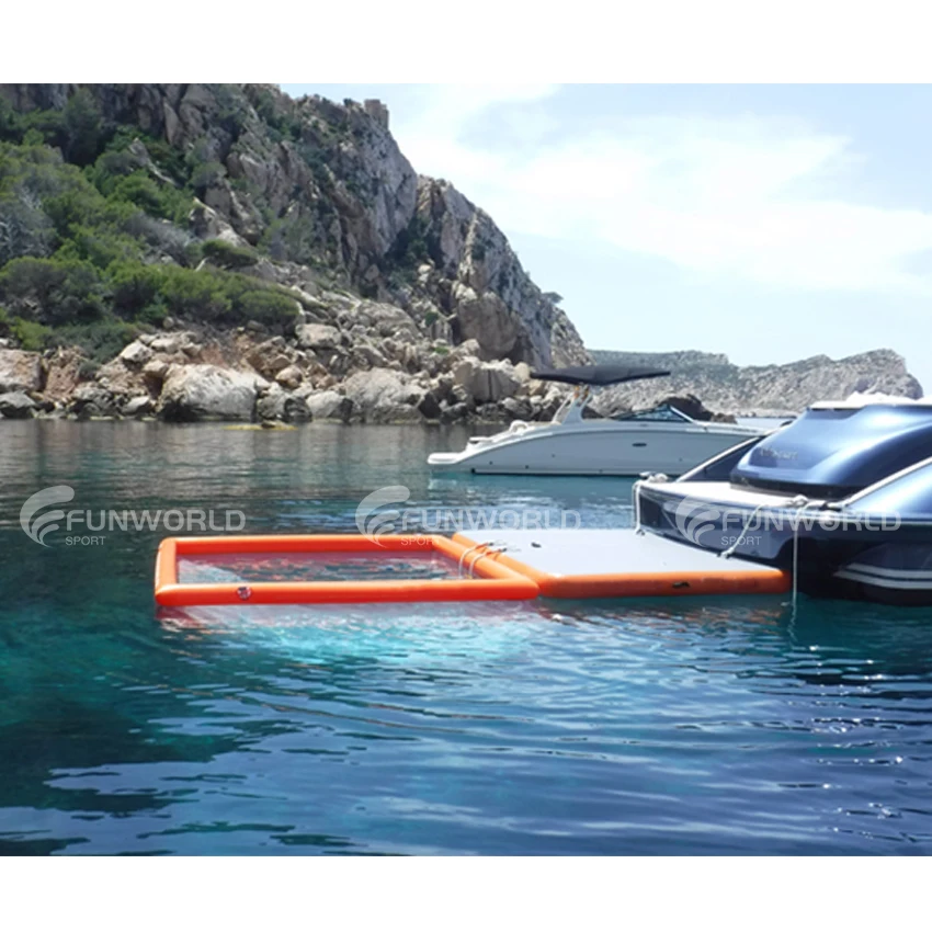 Factory Wholesale Inflatable Portable Fully Netted Sea Pool Inflatable Jellyfish-proof Swimming Pool For Safe Protected Swimming