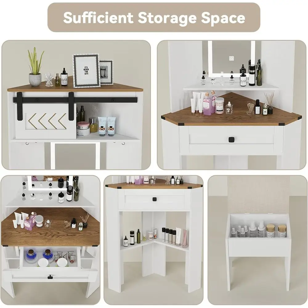 ARTETHYS Vanity Stool with integrated storage capacity