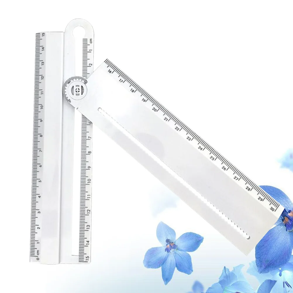 1 قطعة مجموعة مربعة متعددة الوظائف زاوية حاكم تدوير قوس أداة دقيقة حجم قياس سمك مثالية للمنزل