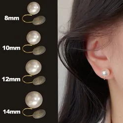 Pearl Clip Earring Women Fashion French Clip on Ear Fake Piercing Vintage Earring Luxury Non-Piercing Jewelry Earring Earclips