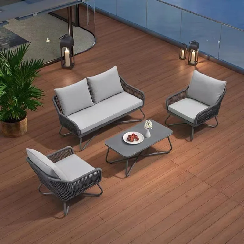 Outdoor-Freizeit-Rattan-Sofa, Villa, Innenhof, Design, Hotelbett und Frühstück