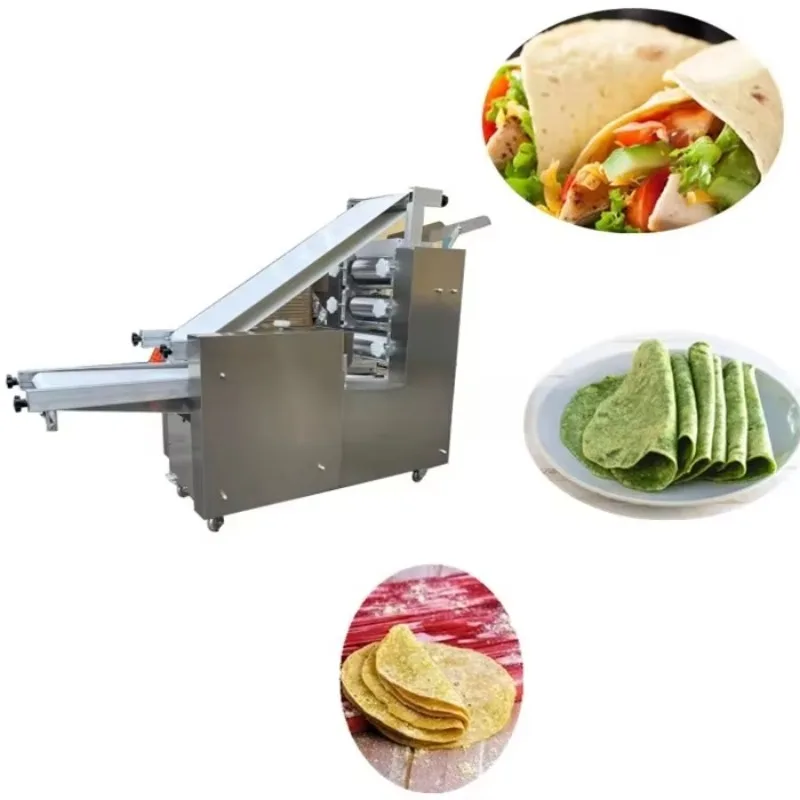 Reliable desktop tortilla bread maker with motor automatic high speed food grade stainless steel