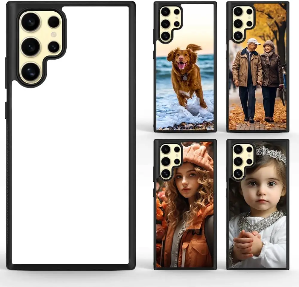 5PCS  TPU+PC Sublimation Blank Case for Samsung Galaxy S24 S23 S22 S21 S22+ 23 ultra  WITH metal printable plate