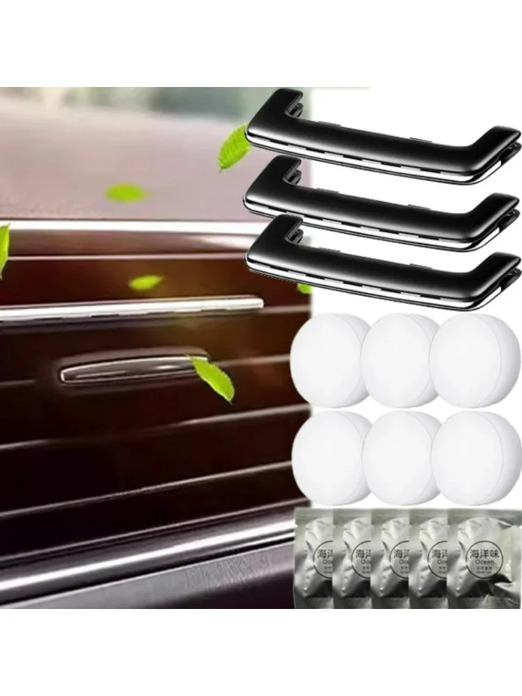 Diffuseur de parfum solide réglable et dissimulé pour grille d'aération de voiture, rechargeable, parfum longue durée