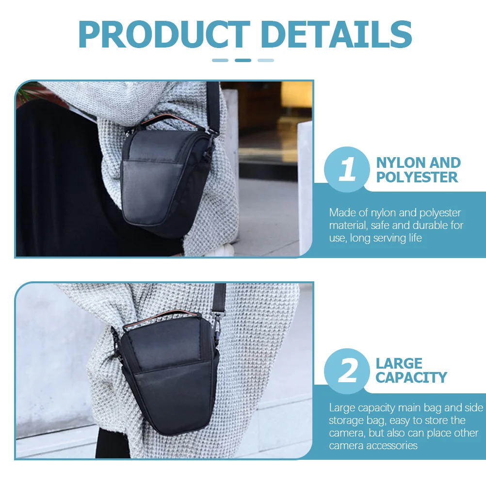 

Small Camera Bag Lightweight Padded Shockproof For Dslr Digital Camera Lens Accessories Storage Travel Outdoor Hiking