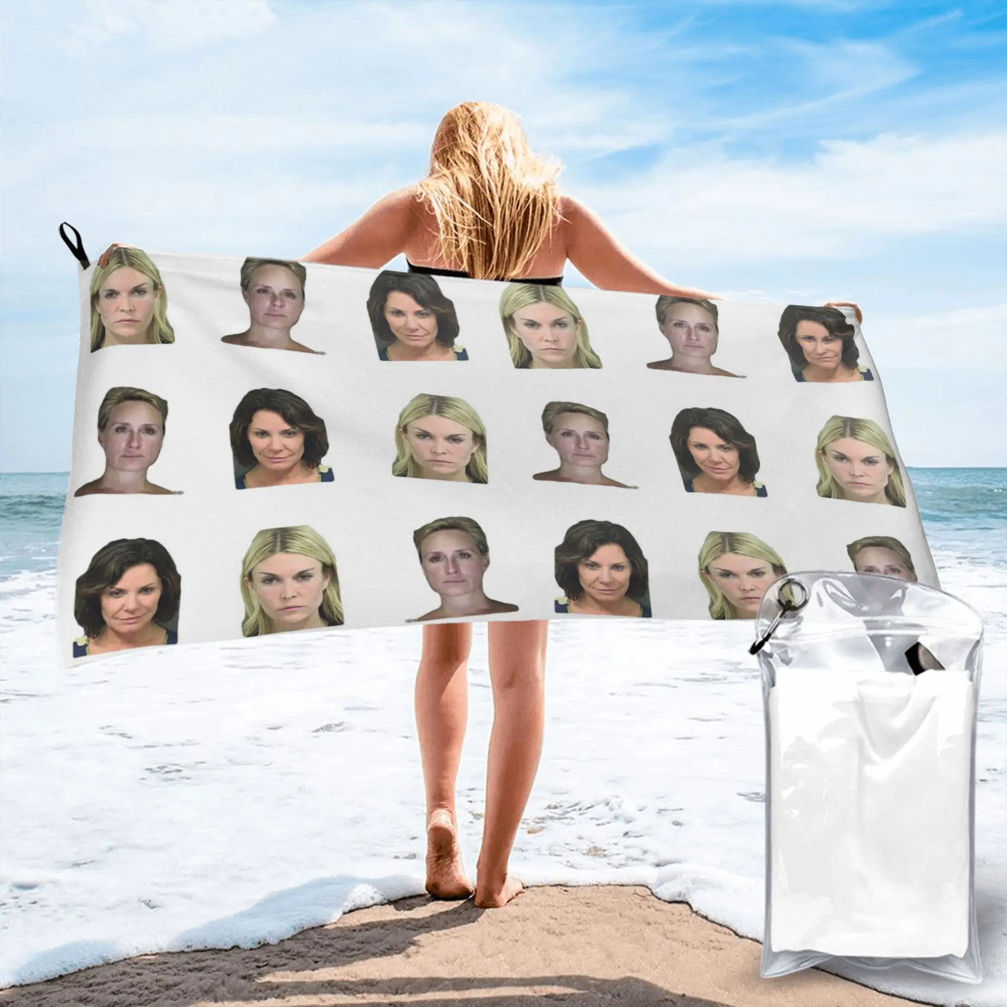

Пляжное полотенце The Mugshot Housewives of New York City из мягкой микрофибры, быстросохнущее, впитывающее, для бассейна