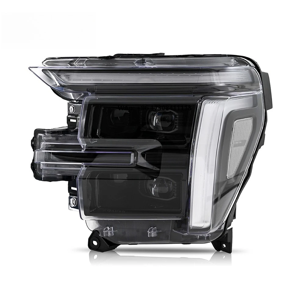 

A538 для F150 2024-2026: Модифицированные фары с LED дневными ходовыми огнями для комплектаций Lariat, King Ranch, Platinum, Raptor