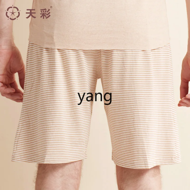 LMM men's sports home shorts cotton pajama pants casual thin summer five-point pants