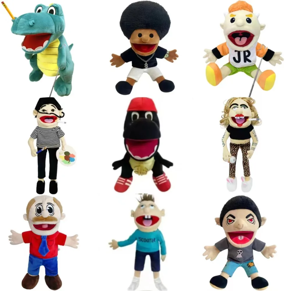 Jeffy Dad Sml Puppets Dinosaur Plush Toy Jeffy Puppet Doll Jeffy With Stick Family Marioneta Boy Zombie Rapper Feebe Kid Gift