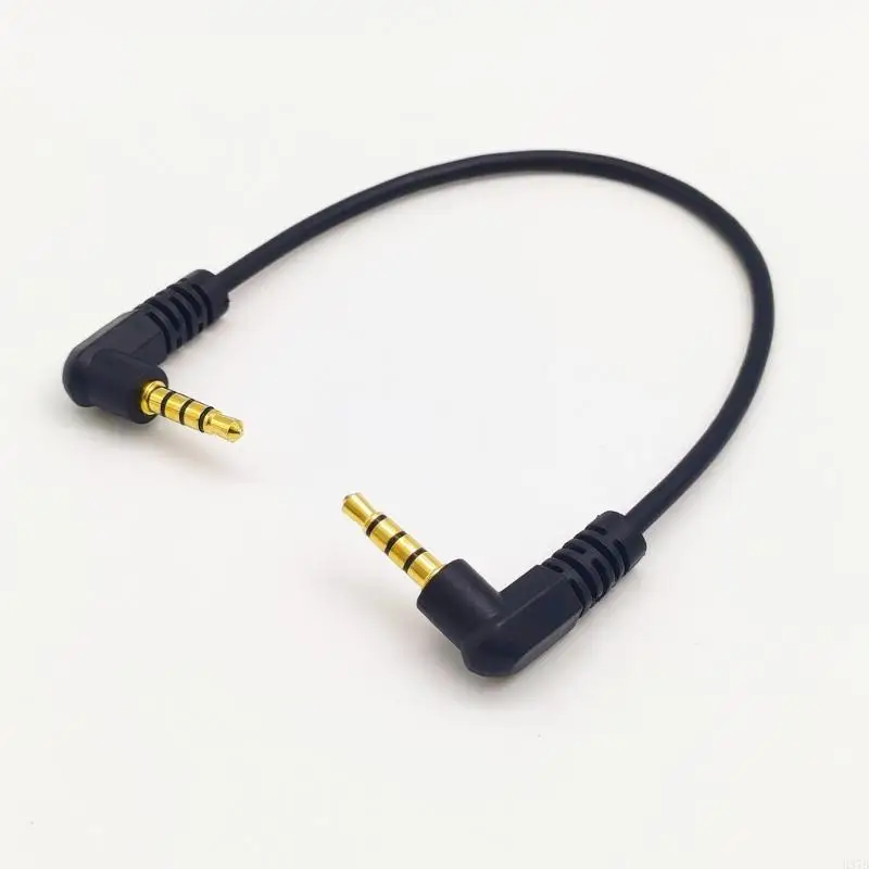 H37B 20cm 3.5 mm alambre auditivo masculino a masculino con conectores doblados chapados en oro para sonido superior