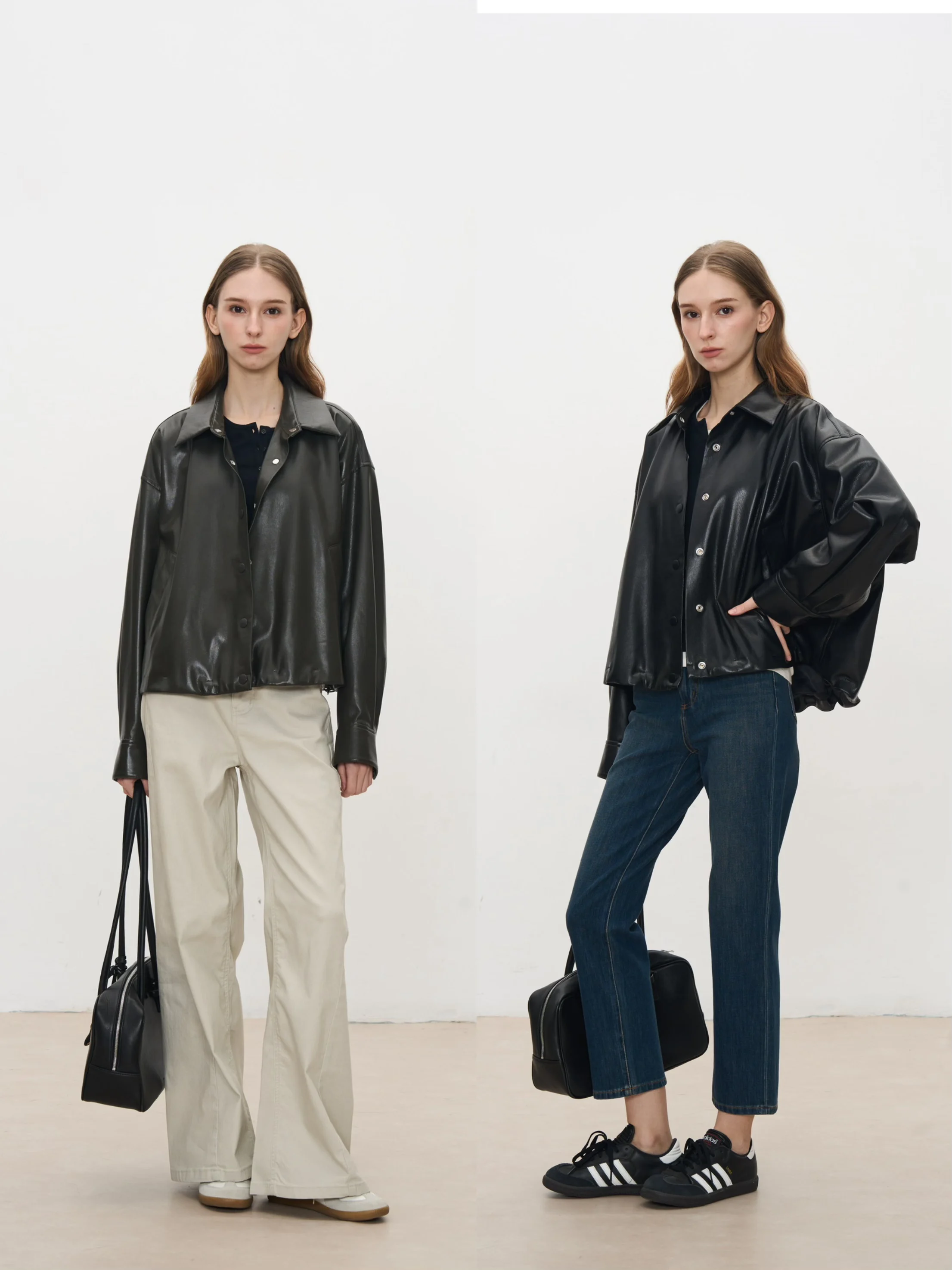 Giacca sportiva da donna in morbida pelle proteica elasticizzata con design a cordoncino, vestibilità regolare e maniche lunghe