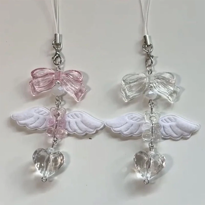 Butterfly Angel Wings Telefone Chains, Chave Pingente, Saco Acessórios, Decoração, Fone de ouvido Capa, Criatividade Personalidade Decoração