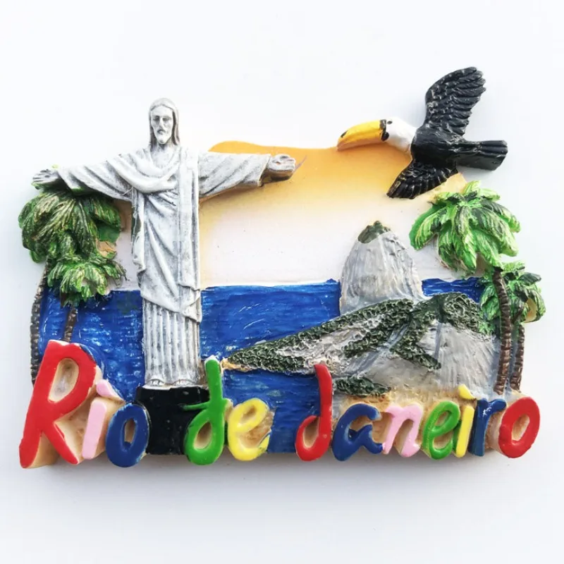 Brazil Fridge Magnets Rio de Janeiro Travelling Souvenirs Fridge Stickers Home Decor Message Board Magnetic Stickers Gifts